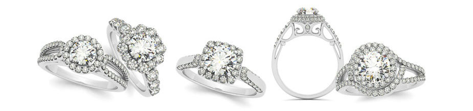 Halo Engagment Ring Collection Halo Engagment Ring Collection