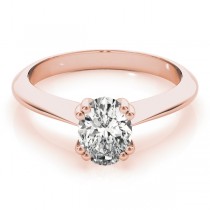 Split Prong Oval Solitaire